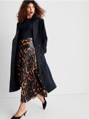 Future Collective - Drop Waist Flame Pleated Maxi Skirt SMALL